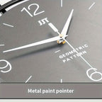 Wall Clock, Silent Non-Ticking Iron, Large Easy-Read Numbers, Scandinavian Style