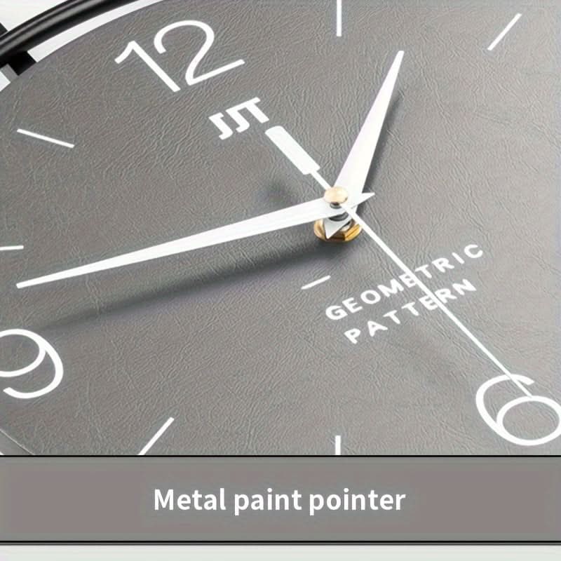 Wall Clock, Silent Non-Ticking Iron, Large Easy-Read Numbers, Scandinavian Style