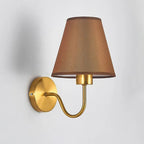 Wall Lamp | Nordic Cone Fabric Shade | Galvanised Metal Arm
