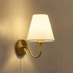 Wall Lamp | Nordic Cone Fabric Shade | Galvanised Metal Arm