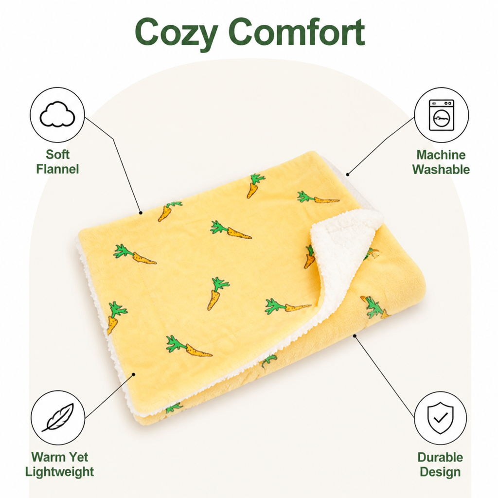 Warm & Soft Flannel Pet Blanket (Machine Washable)