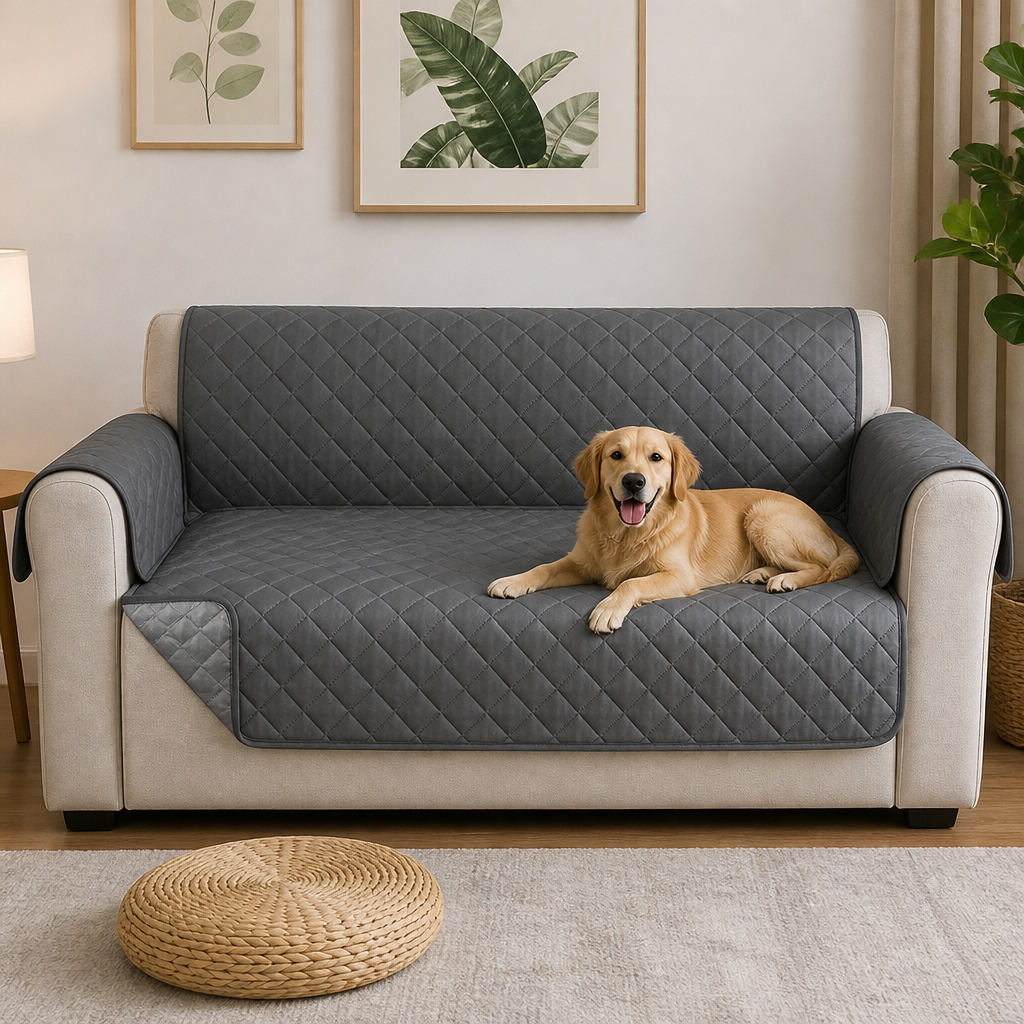 Waterproof Quilted Stretch Sofa Slipcover (Universal Fit)