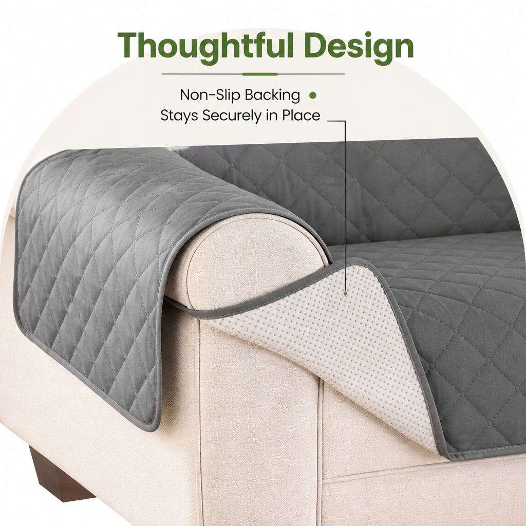 Waterproof Quilted Stretch Sofa Slipcover (Universal Fit)