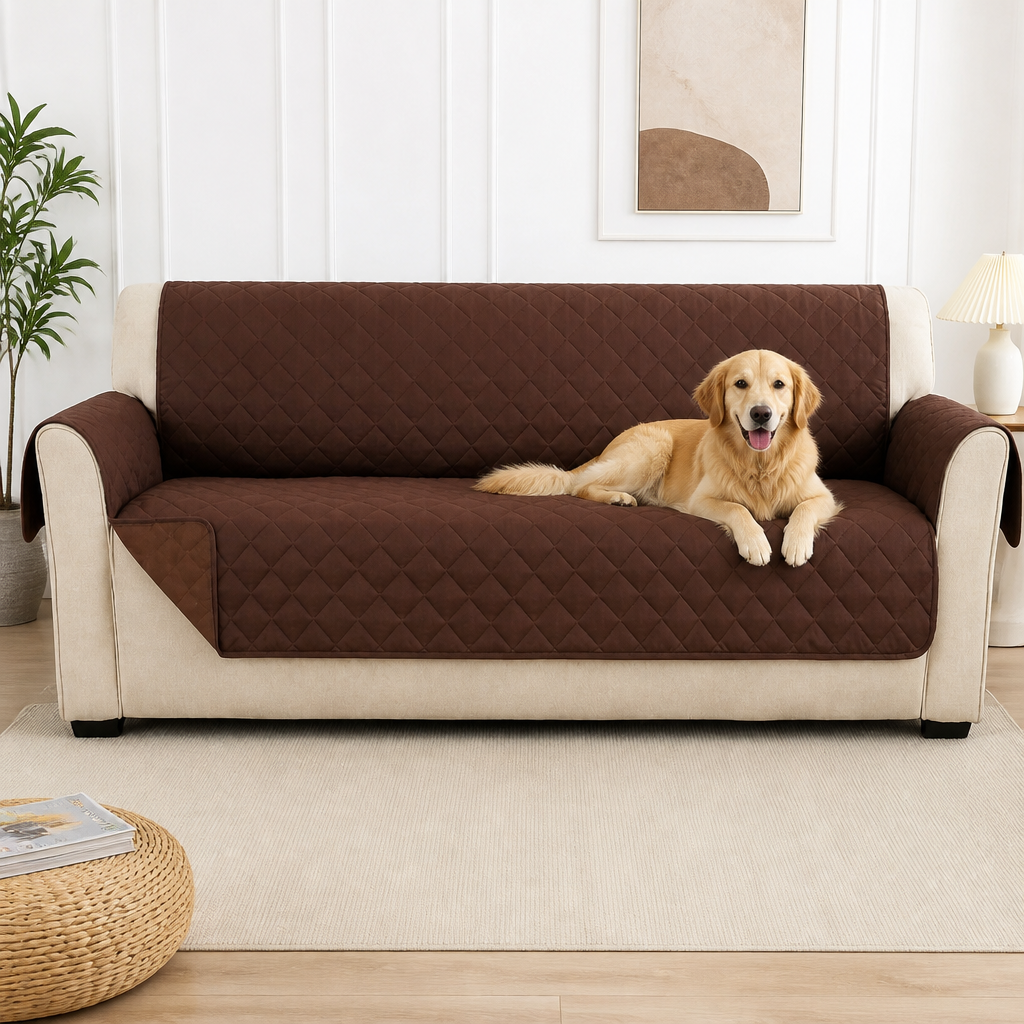 Waterproof Quilted Stretch Sofa Slipcover (Universal Fit)