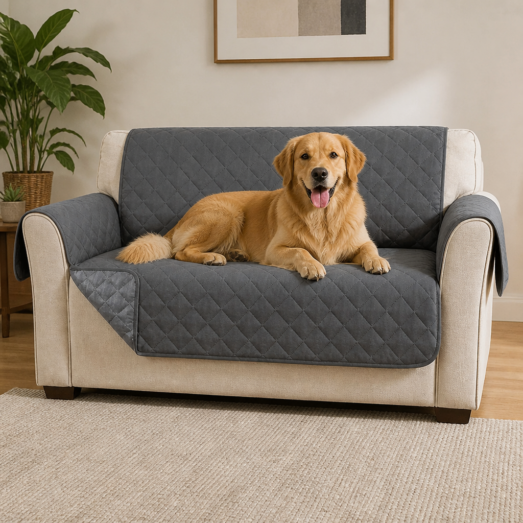 Waterproof Quilted Stretch Sofa Slipcover (Universal Fit)