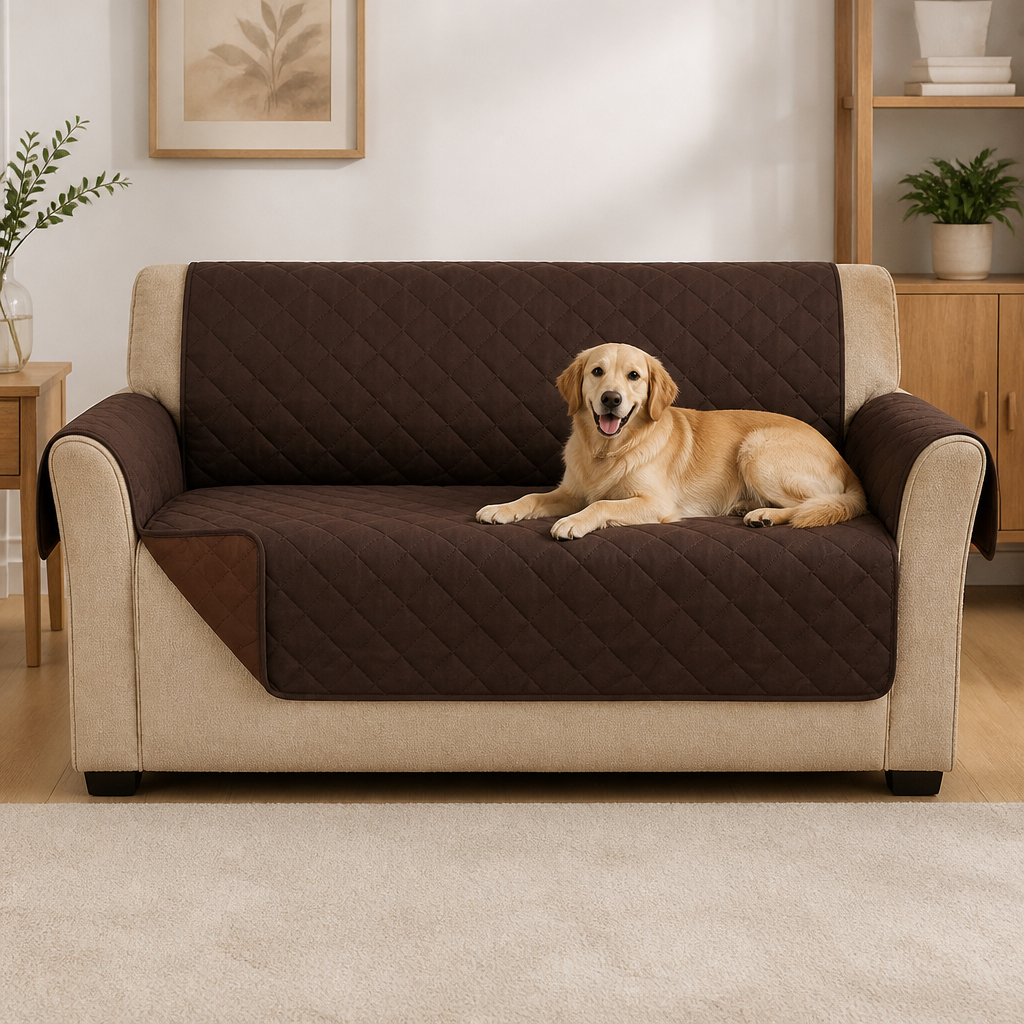 Waterproof Quilted Stretch Sofa Slipcover (Universal Fit)
