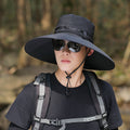 Wide Brim Hiking Hat with UV Protection and Adjustable Chin Strap