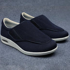 Wide shoes for swollen feet with adjustable straps and removable memory foam insoles