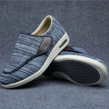 Wide shoes for swollen feet with adjustable straps and removable memory foam insoles