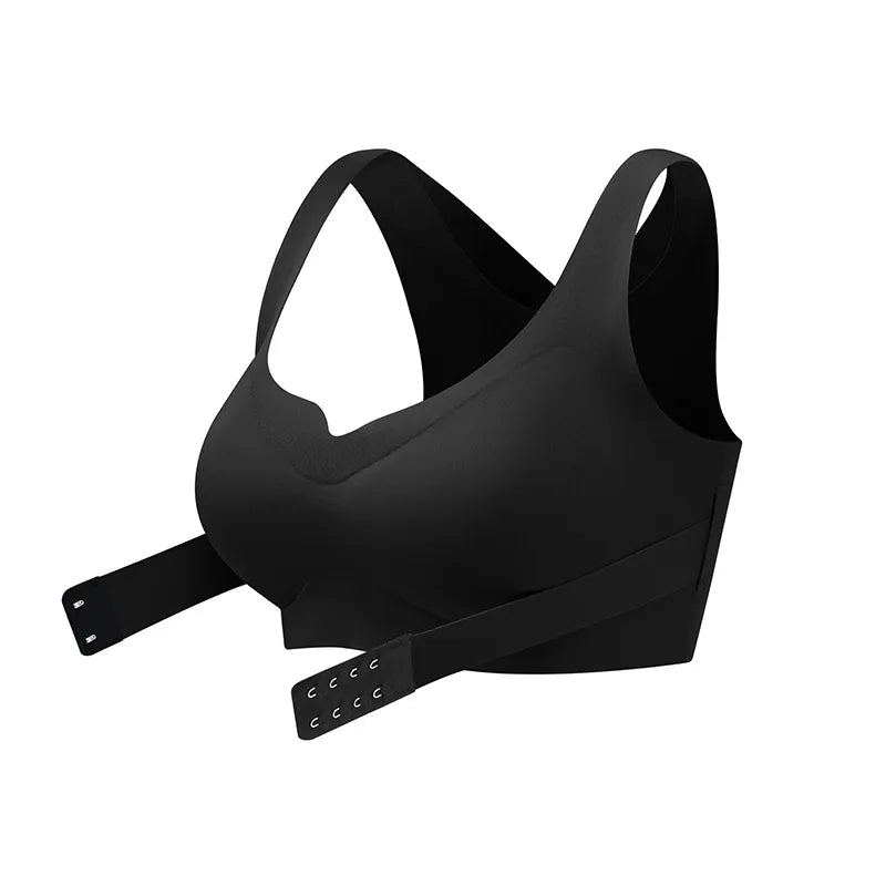 Wireless Front-Closure Posture Bra, Seamless X-Back Support