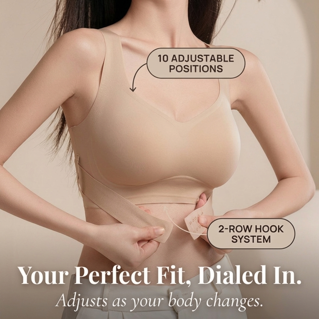 Wireless Front-Closure Posture Bra, Seamless X-Back Support