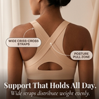 Wireless Front-Closure Posture Bra, Seamless X-Back Support