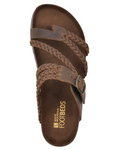 Women's Braided Thong Sandals with Contoured Comfort Sole