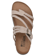 Women's Braided Thong Sandals with Contoured Comfort Sole
