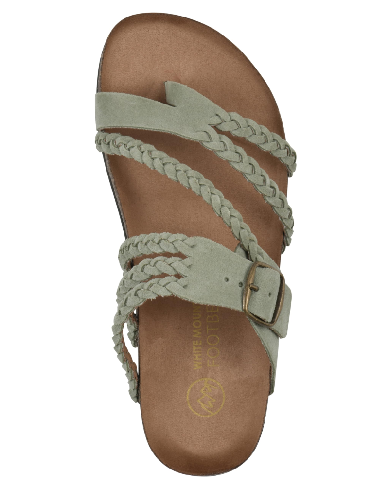 Women's Braided Thong Sandals with Contoured Comfort Sole
