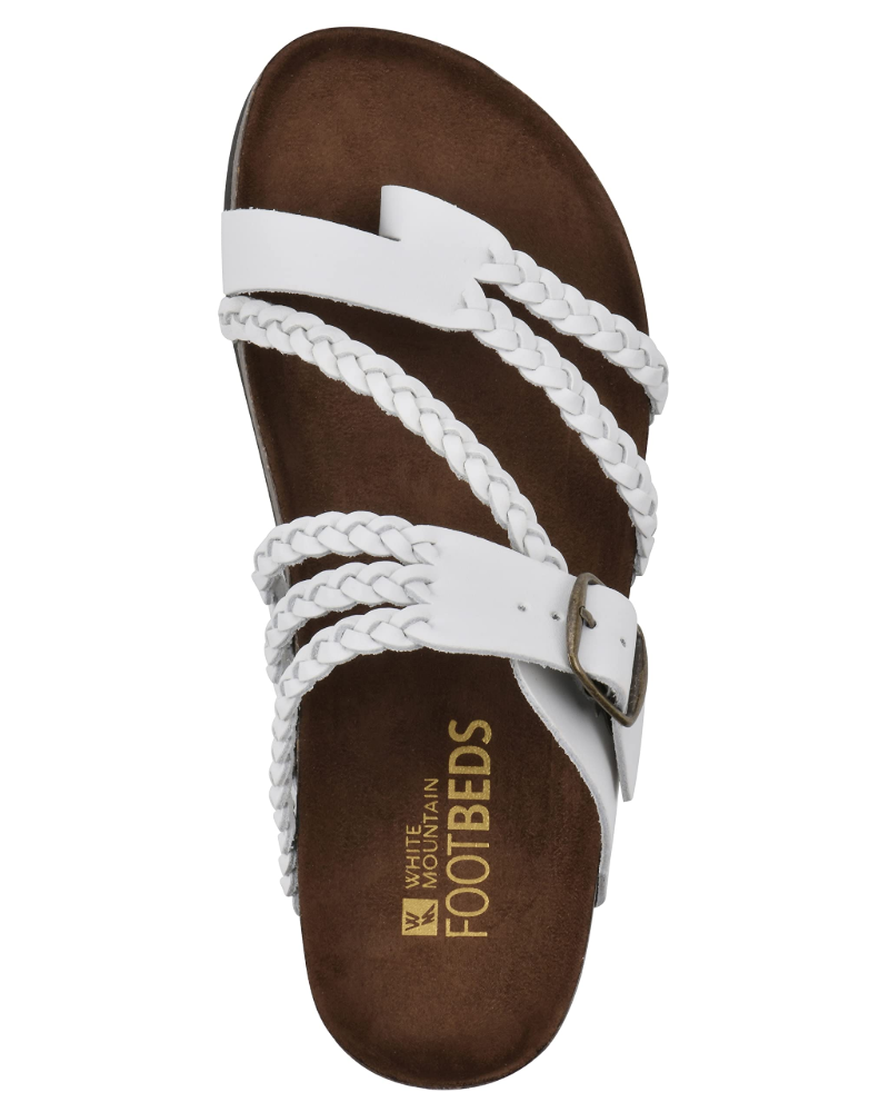 Women's Braided Thong Sandals with Contoured Comfort Sole