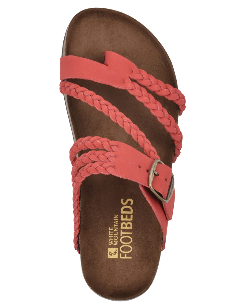 Women's Braided Thong Sandals with Contoured Comfort Sole