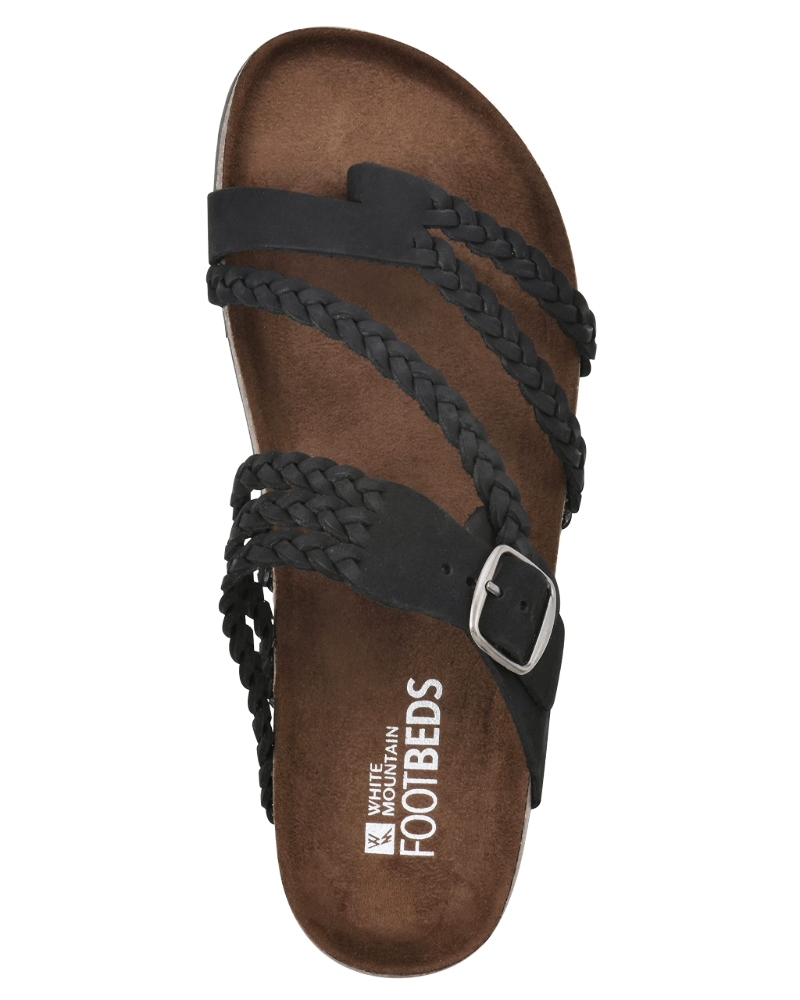 Women's Braided Thong Sandals with Contoured Comfort Sole