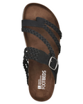 Women's Braided Thong Sandals with Contoured Comfort Sole