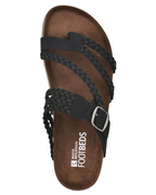 Women's Braided Thong Sandals with Contoured Comfort Sole
