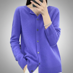 Women's Button-Down Knit Cardigan — Long Sleeve Open Front Jumper