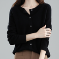 Women's Button-Down Knit Cardigan — Long Sleeve Open Front Jumper