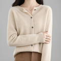 Women's Button-Down Knit Cardigan — Long Sleeve Open Front Jumper