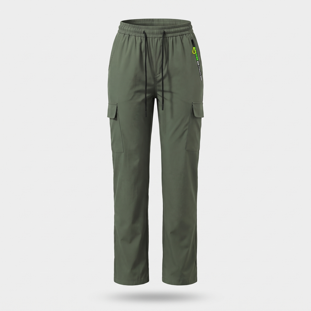 Women's Cargo Trousers - Elastic Waist Walking Trousers