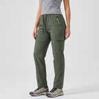 Women's Cargo Trousers - Elastic Waist Walking Trousers