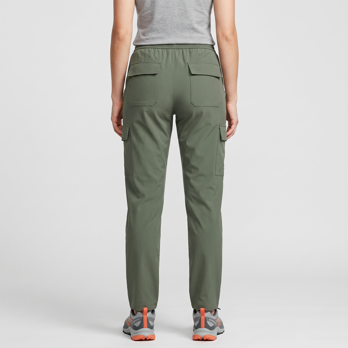 Women's Cargo Trousers - Elastic Waist Walking Trousers
