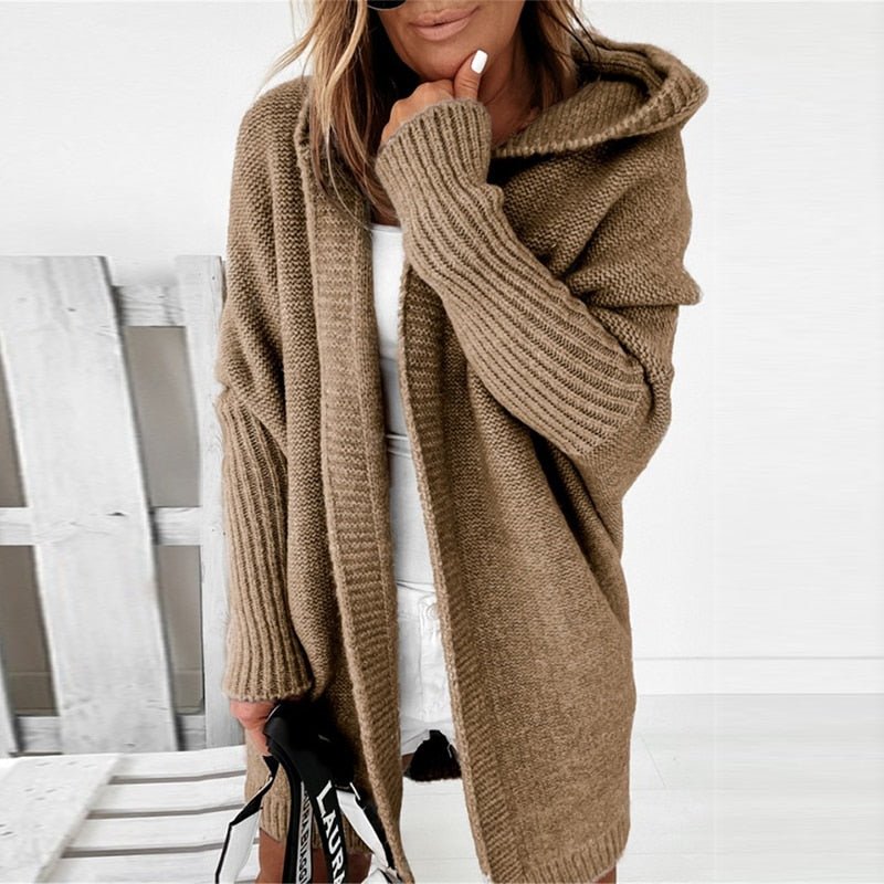 Women's Cosy Hooded Knit Cardigan