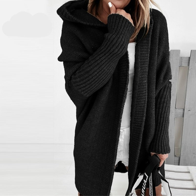 Women's Cosy Hooded Knit Cardigan