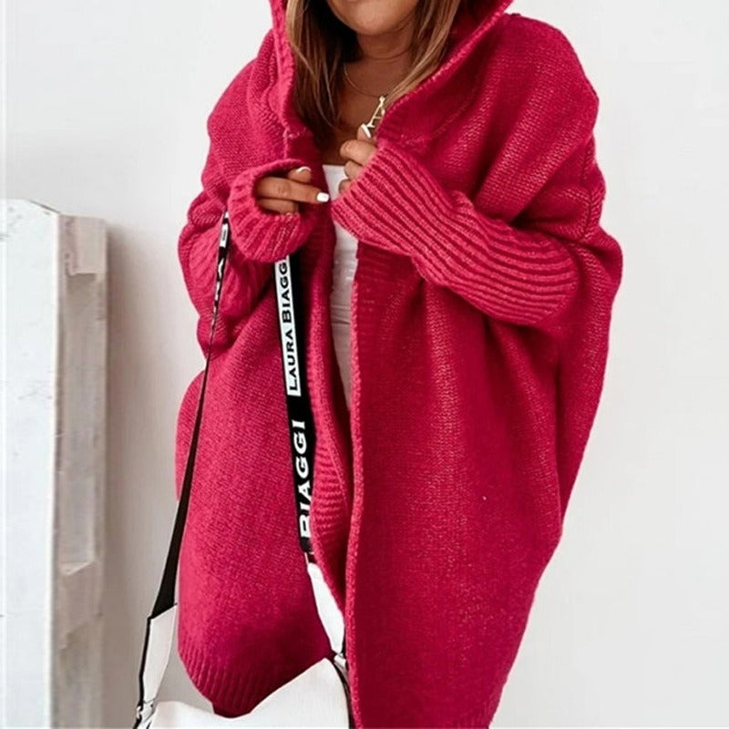 Women's Cosy Hooded Knit Cardigan