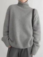 Women's Cosy Ribbed Knit Turtleneck Jumper