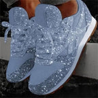 Women's Glitter Lace-Up Everyday Trainers