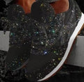 Women's Glitter Lace-Up Everyday Trainers