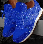 Women's Glitter Lace-Up Everyday Trainers