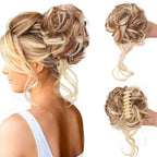 Women's Instant Messy Bun Hair Clip with Curls - Easy Updo
