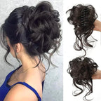 Women's Instant Messy Bun Hair Clip with Curls - Easy Updo