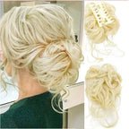 Women's Instant Messy Bun Hair Clip with Curls - Easy Updo