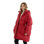 Women's Long Hooded Down Jacket for Winter