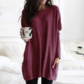 Women's Oversized Tunic Top with Pockets | Casual Long Sleeve Comfort