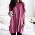 Women's Oversized Tunic Top with Pockets | Casual Long Sleeve Comfort