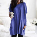 Women's Oversized Tunic Top with Pockets | Casual Long Sleeve Comfort