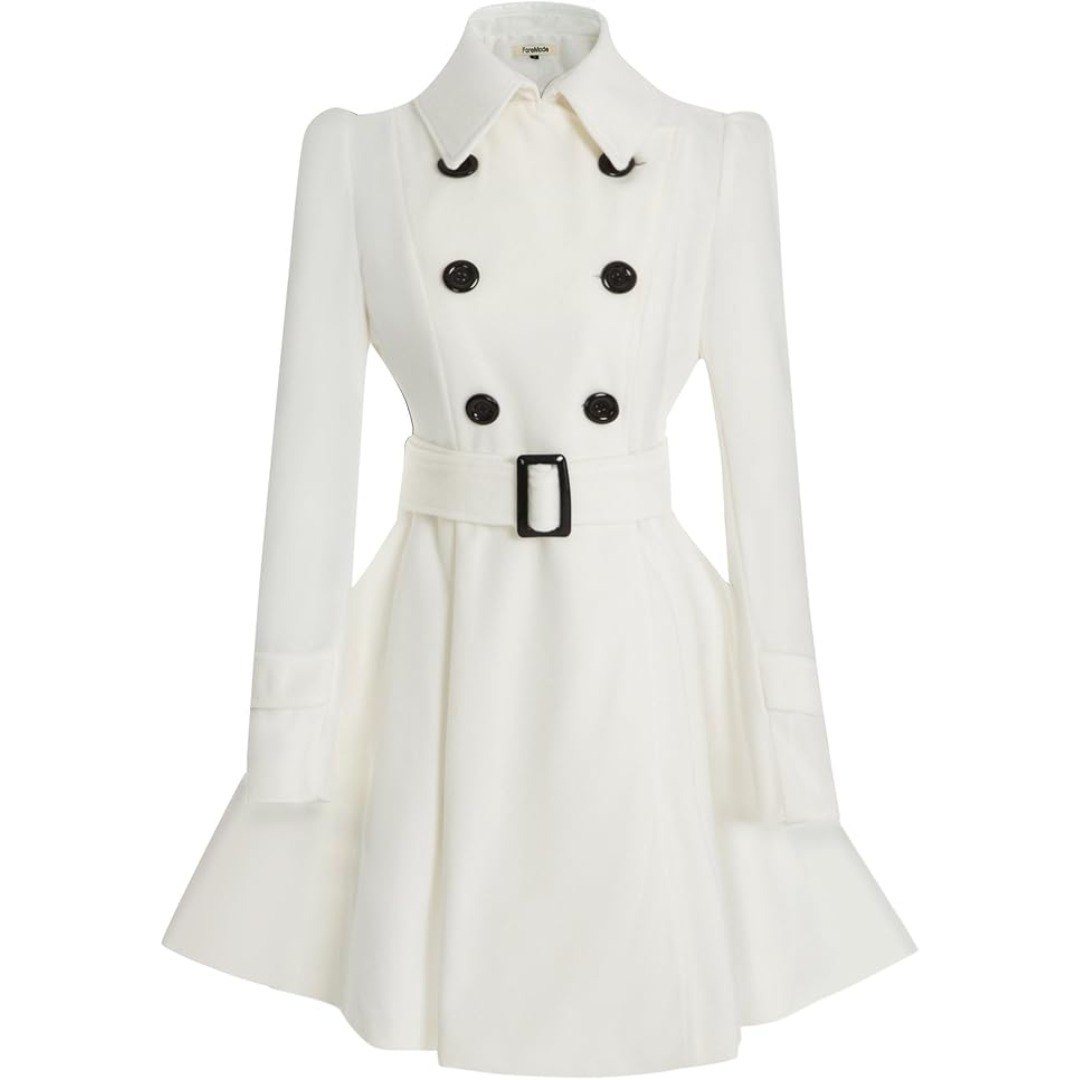 Women's Reversible Belted Peacoat