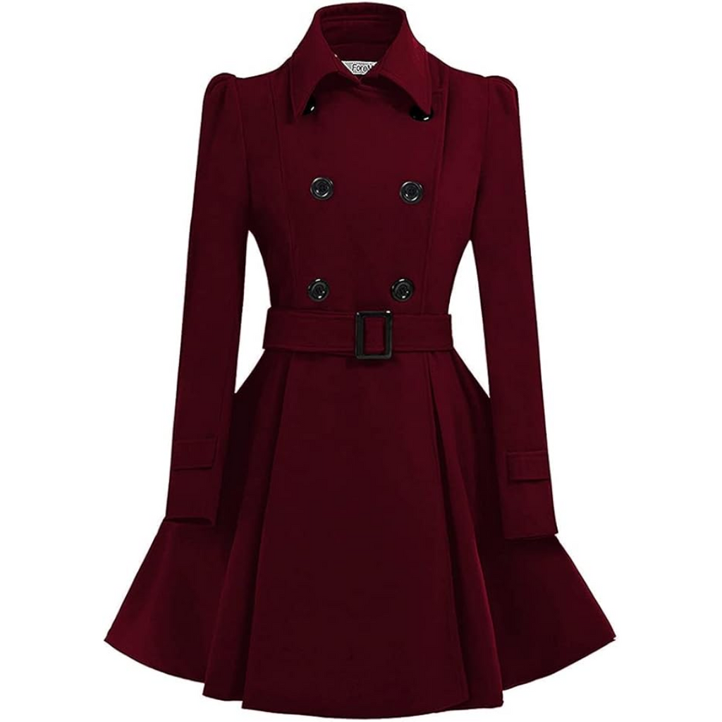 Women's Reversible Belted Peacoat