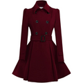 Women's Reversible Belted Peacoat