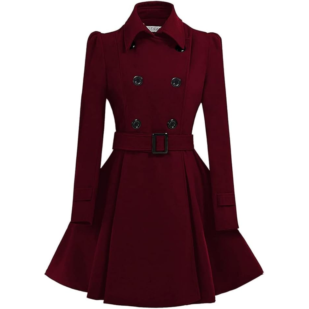 Women's Reversible Belted Peacoat