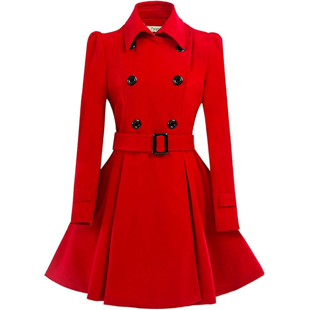 Women's Reversible Belted Peacoat