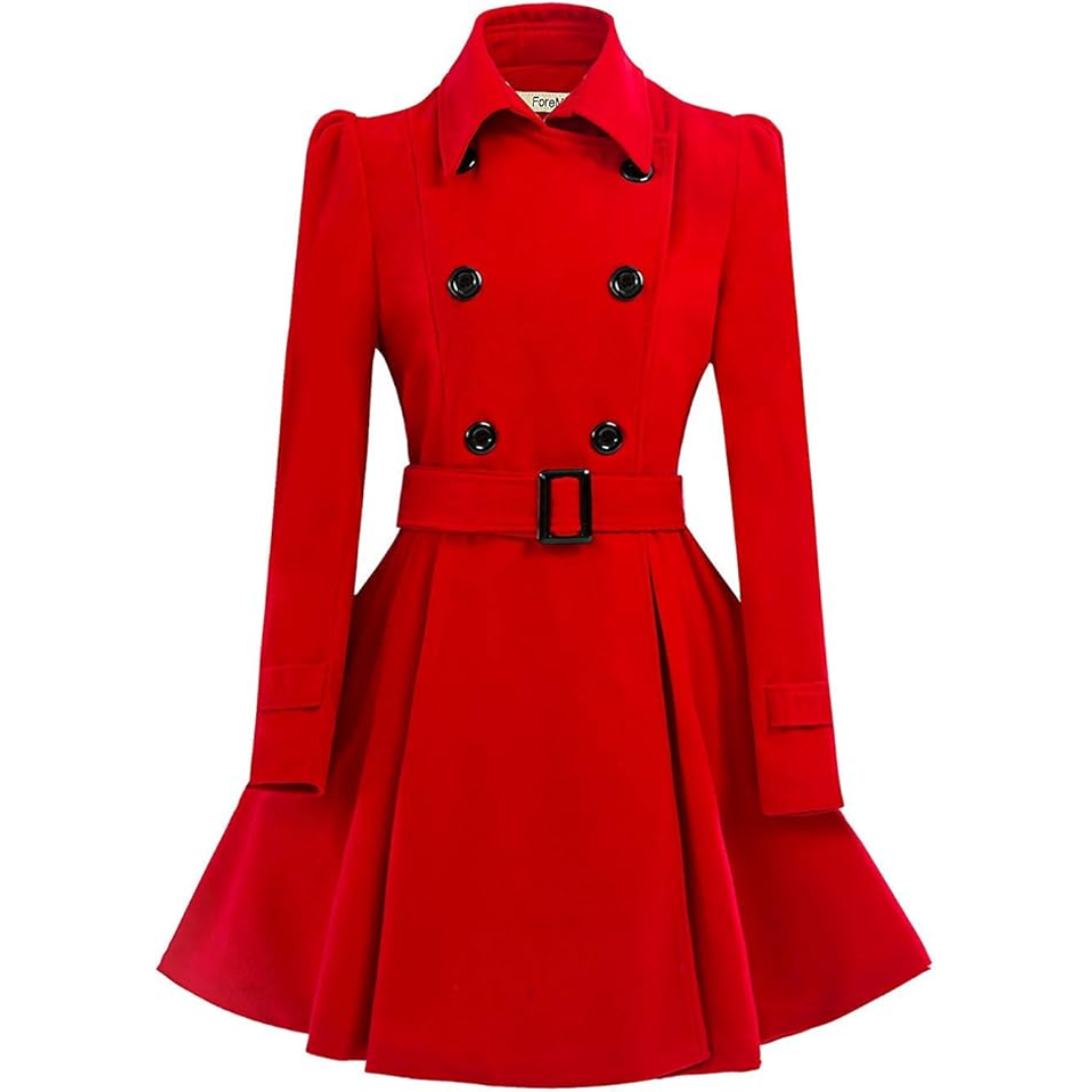 Women's Reversible Belted Peacoat